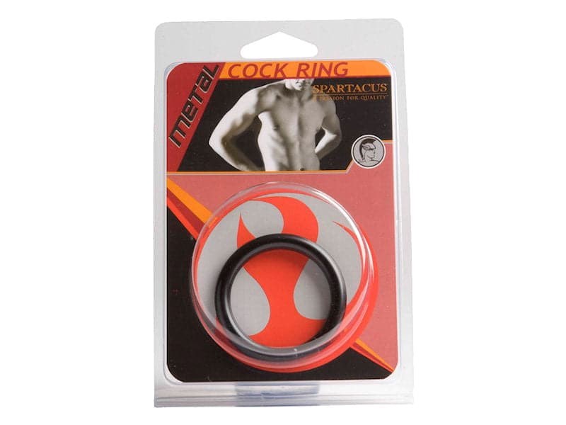 Black Metal Cock Ring 1.5 inch - - Cock Rings