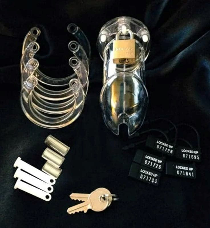 CB-6000S Cock Cage Kit Clear Small - - Male Chastity