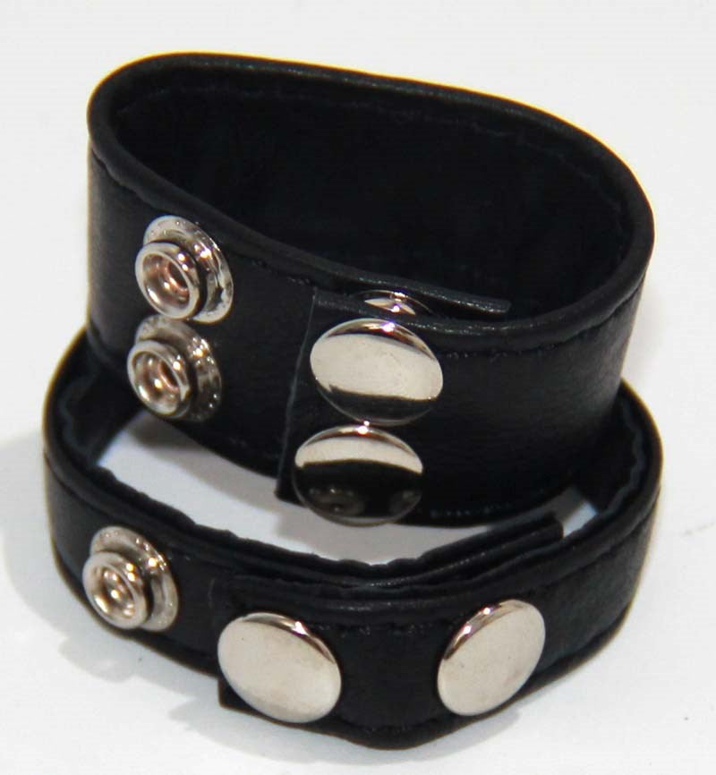 Double Trouble BDSM Strap Cock Ring with Studs - - Cock Rings