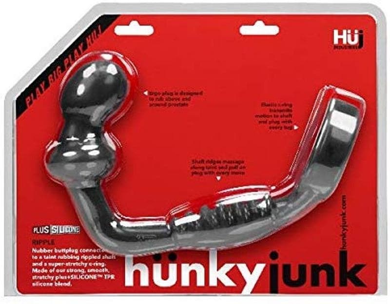 Hunkyjunk RIPPLE Dual-Stimulation Silicone Asslock - - Cock Rings