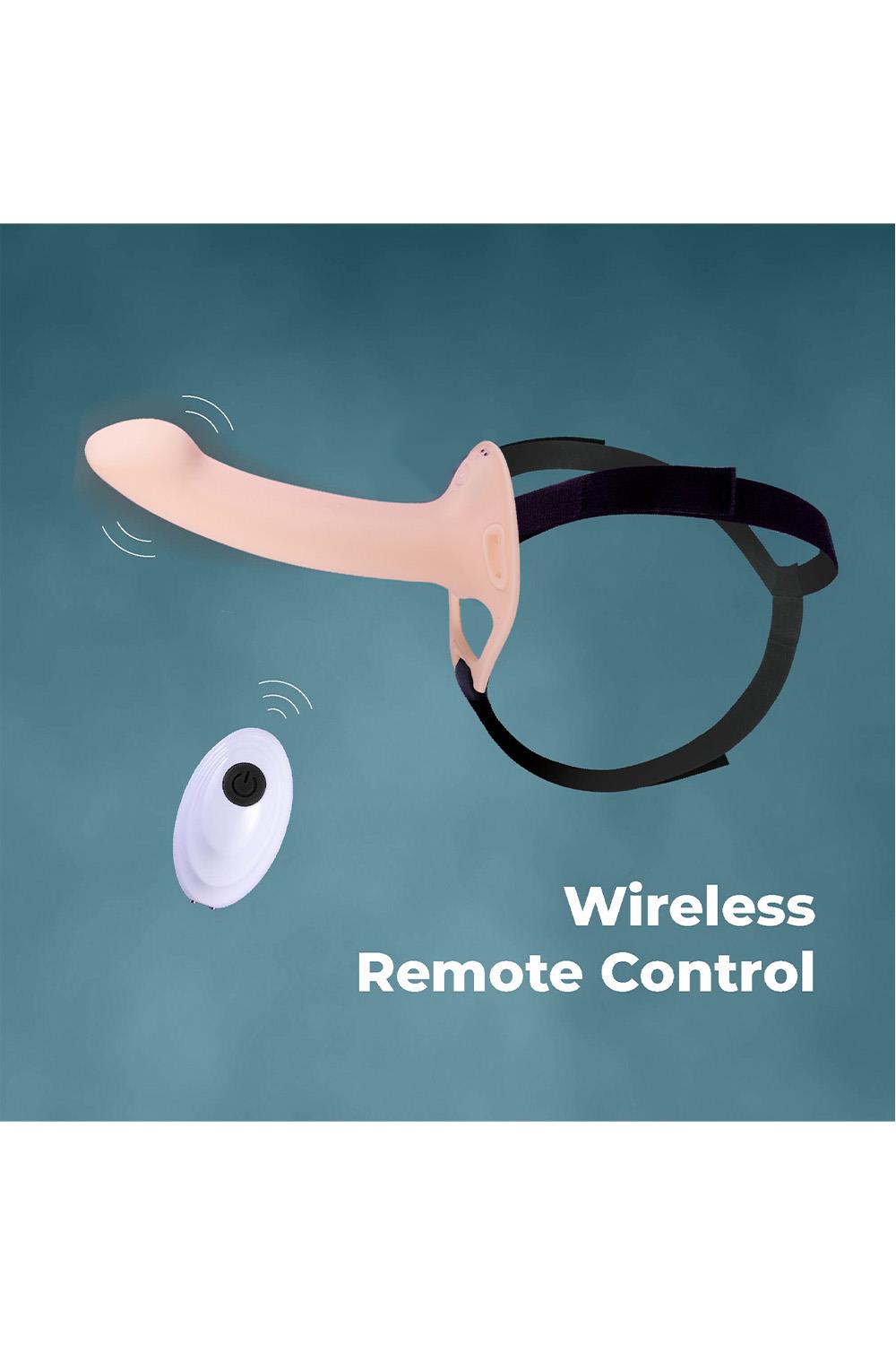 Nanma Erection Agents Rechargeable Vibrating Hollow Strap On - - Strap On Sextoys