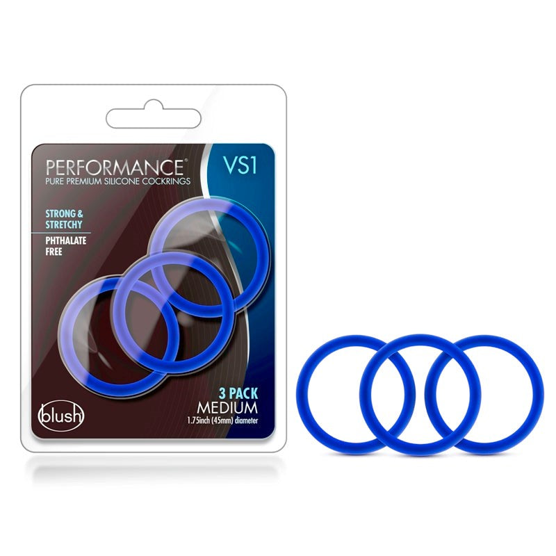 Performance VS1 Pure Premium Silicone Cock Rings Medium - - Cock Rings