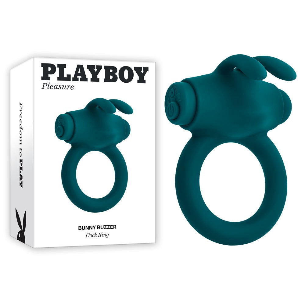 Playboy Pleasure Bunny Buzzer Vibrating Cock Ring - - Vibrating Cock Rings
