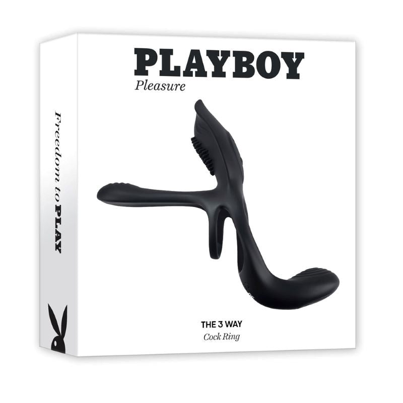 Playboy Pleasure The 3 Way Vibrating Mens Dick Ring - - Vibrating Cock Rings