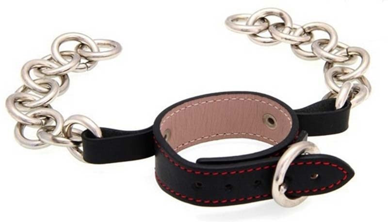 Sado Foot Job Ballring With Chains - - Cock Rings