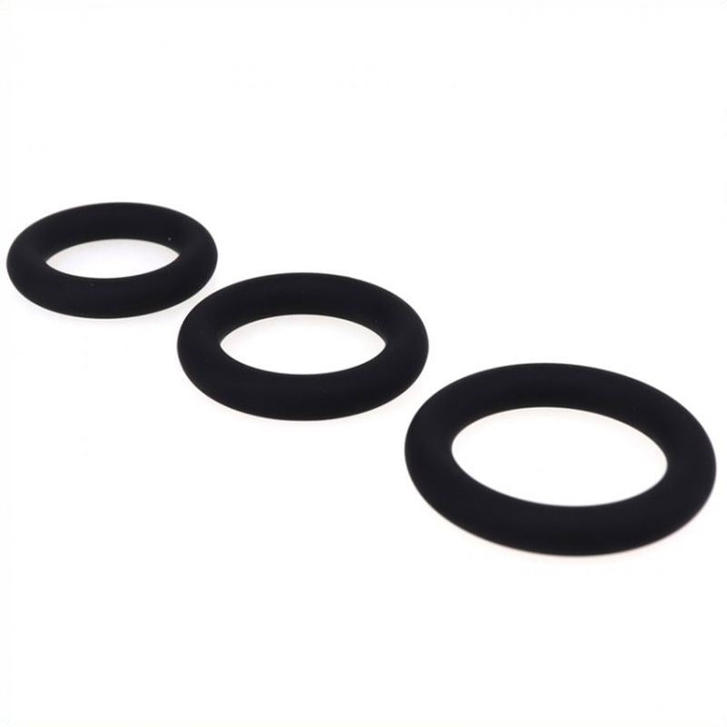 Silicone Stretchy Cock Ring Set - - Cock Rings
