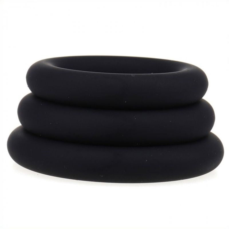 Silicone Stretchy Cock Ring Set - - Cock Rings