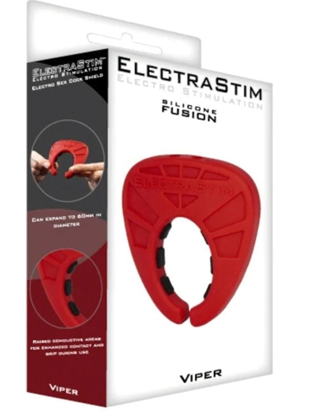 Electrastim Silicone Fusion Viper - Soft, Smooth Intimate Shield - - Cock Rings