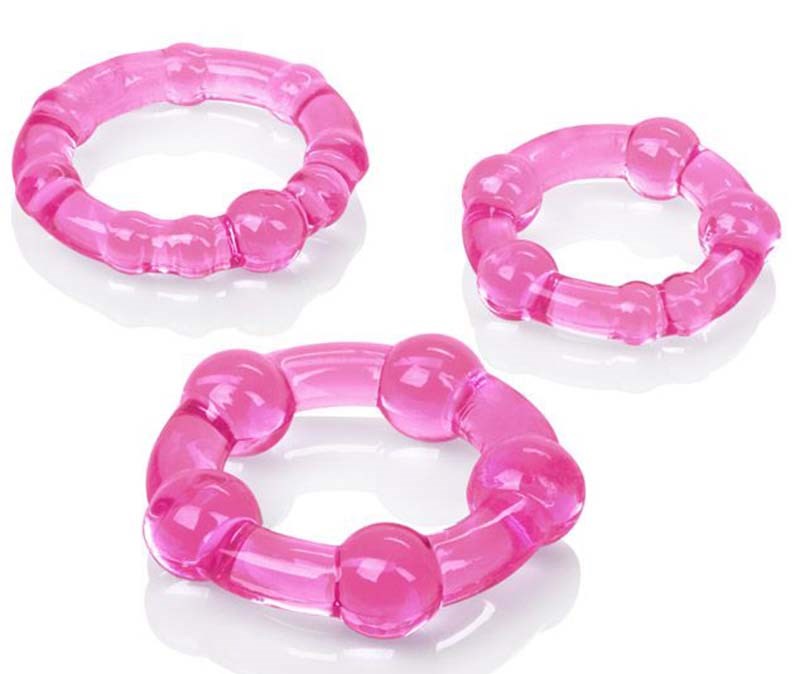 California Exotics Island Silicone Stretchy Cock Rings - - Cock Rings