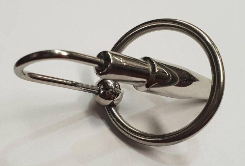 Solid Metal Cock Plug with Glans Ring Xtra Large - - Penis Plugs