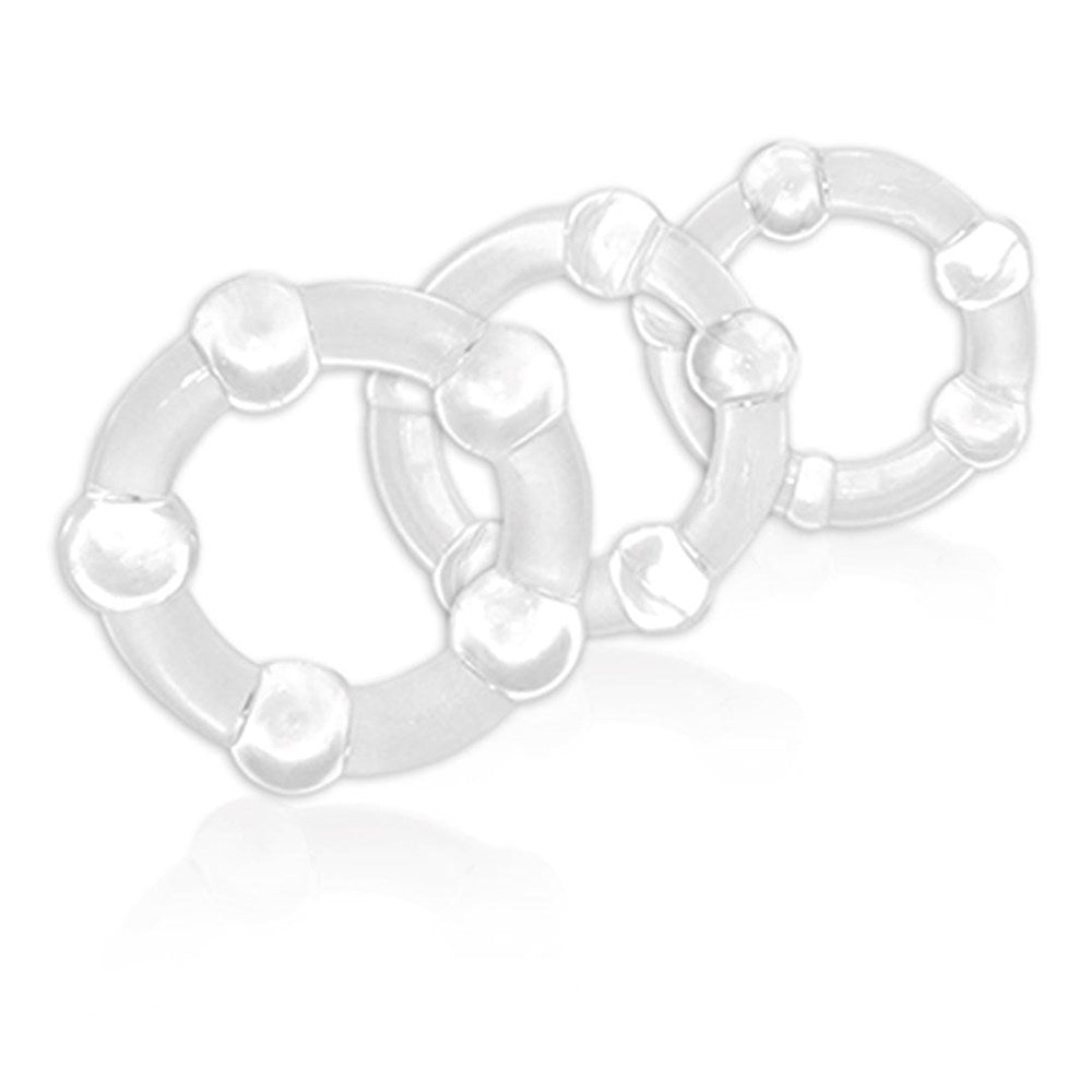 Stay Hard Beaded Cock Ring - - Cock Rings