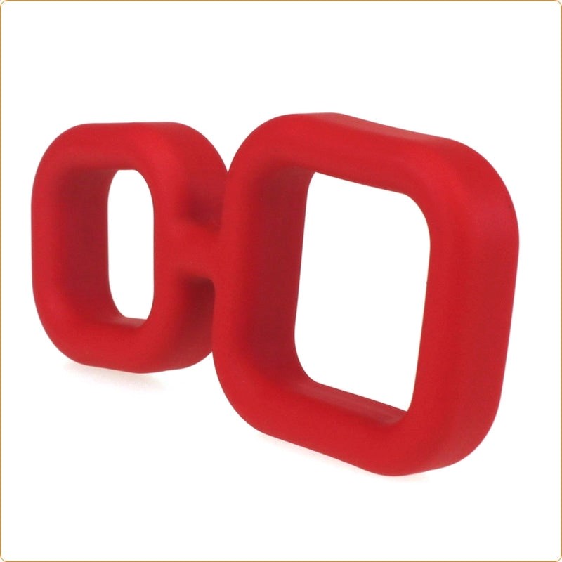 X-MEN Liquid Silicone Double Ring Cock Ring - - Ball and Cock Toys