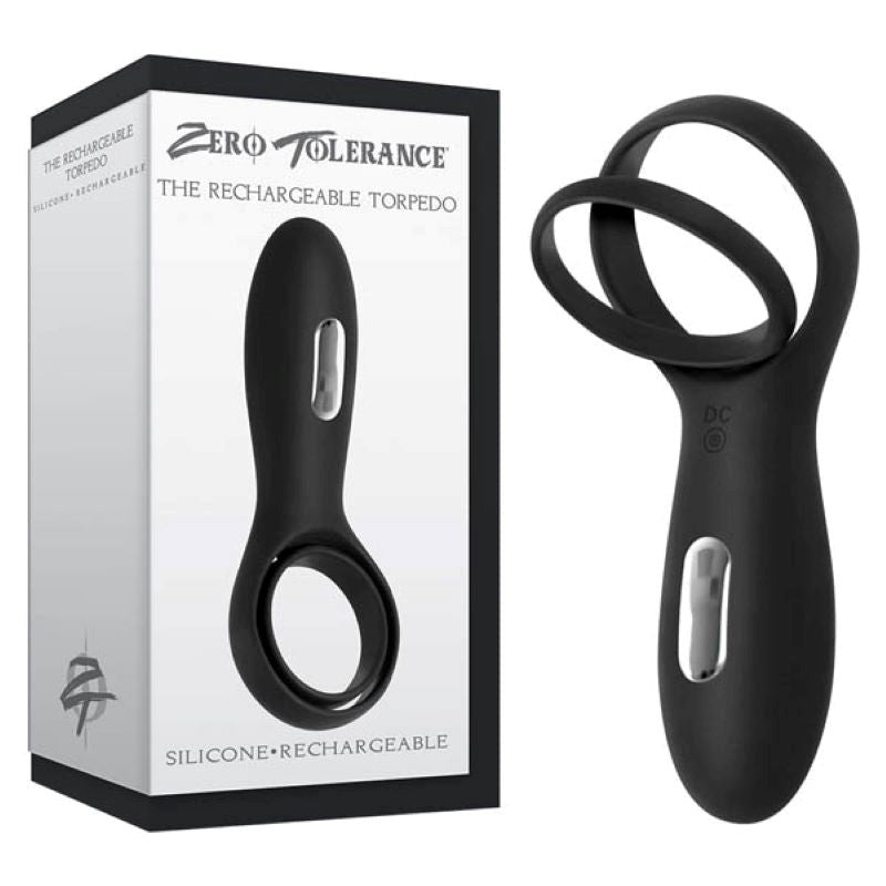 Zero Tolerance The Rechargeable Torpedo Cock Ring Black - - Vibrating Cock Rings