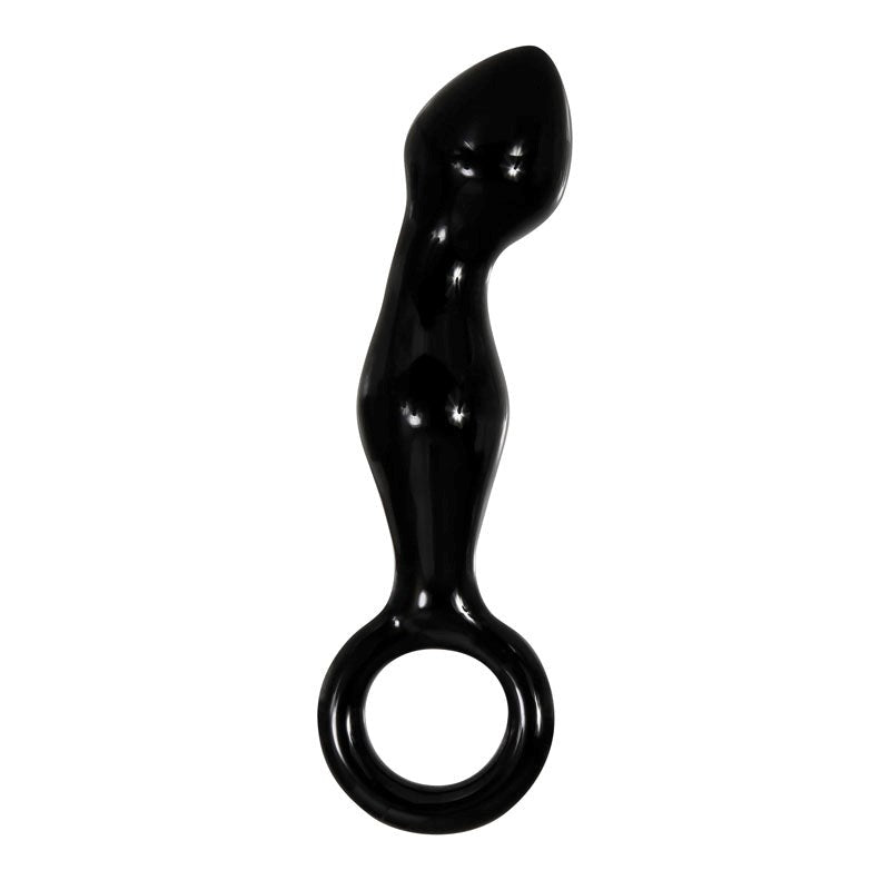Adam & Eve's Sophisticated Black Glass Prostate Massager - - Prostate Toys