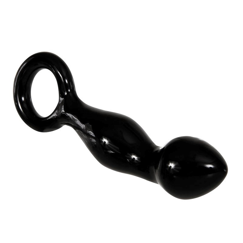 Adam & Eve's Sophisticated Black Glass Prostate Massager - - Prostate Toys