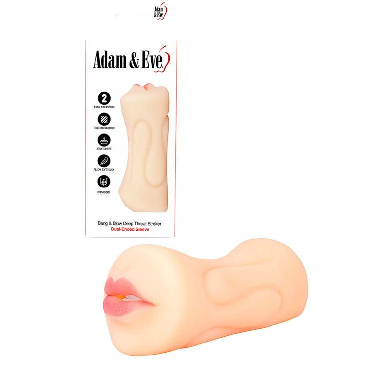 Adam & Eve BANG & BLOW - Dual Pleasure Stroker - - Realistic Butts And Vaginas