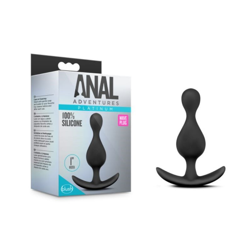 Anal Adventures Platinum Wave Plug - Elevate Your Intimate Bliss - - Butt Plugs