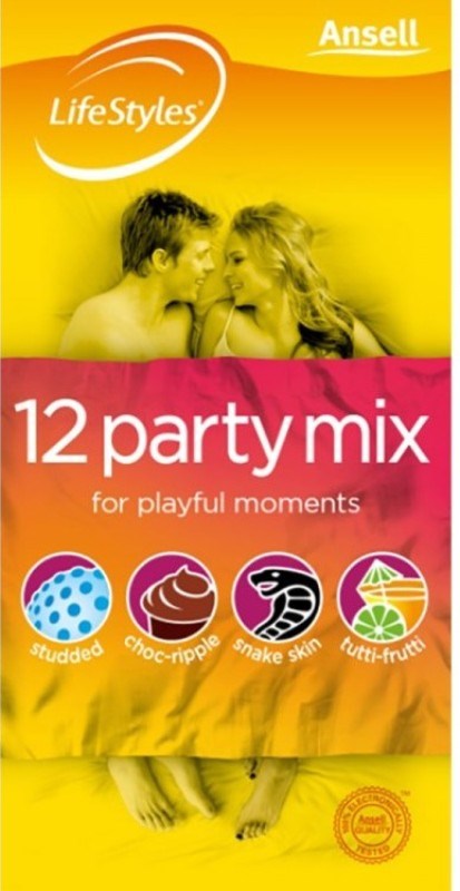 Ansell LifeStyles Party Mix 12 pack Get Erection Rings - - Condoms