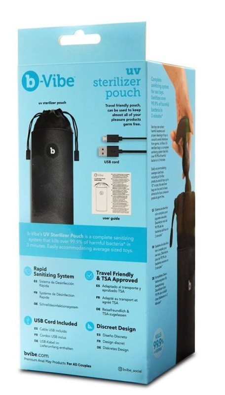 B-Vibe UV Sterilizer Pouch - Safeguard Your Pleasure - - Adult Toy Cleaner