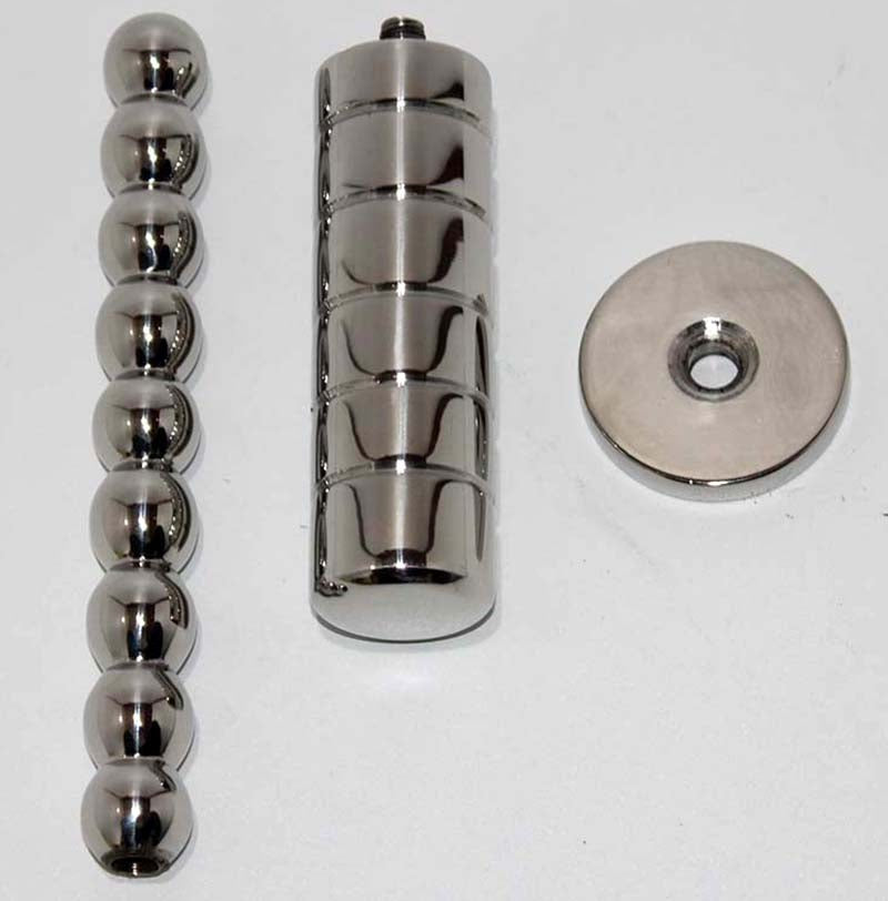 Hell's Couture Steel Beaded Anal-Vaginal Exploration Tool - - Anal Dildos