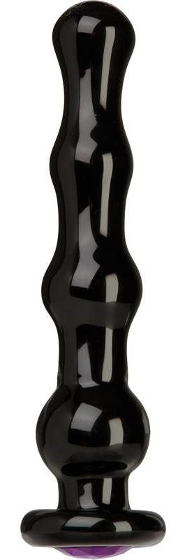 Doc Johnson Unique Black Rose Crystal Butt Plug - - Anal Dildos