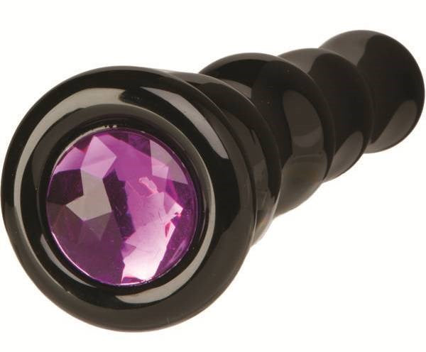 Doc Johnson Unique Black Rose Crystal Butt Plug - - Anal Dildos