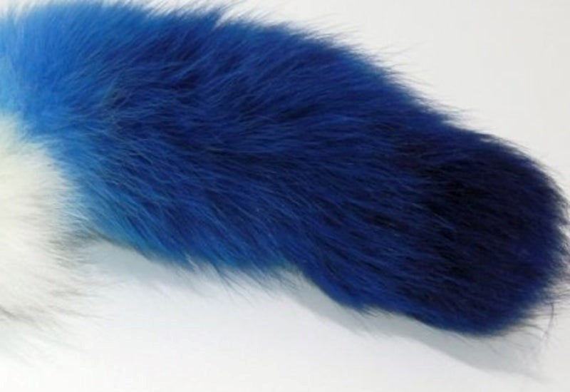 Colorful Faux Fox Tail Silver Butt Plug - - Butt Plugs