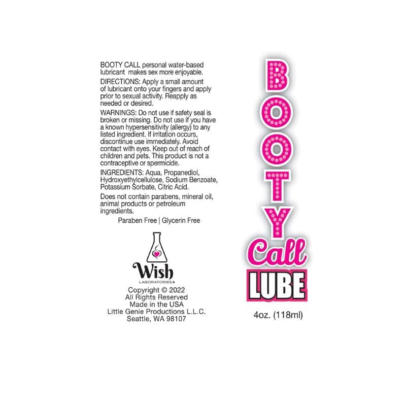Booty Call Water Based Lubricant Edge Play Ready - - Water Based Lubes