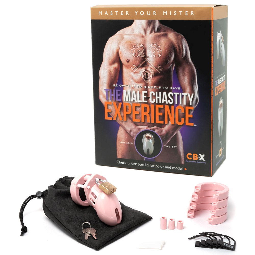 Cb-6000s Male Chastity Cock Cage Kit - Pink - - Male Chastity