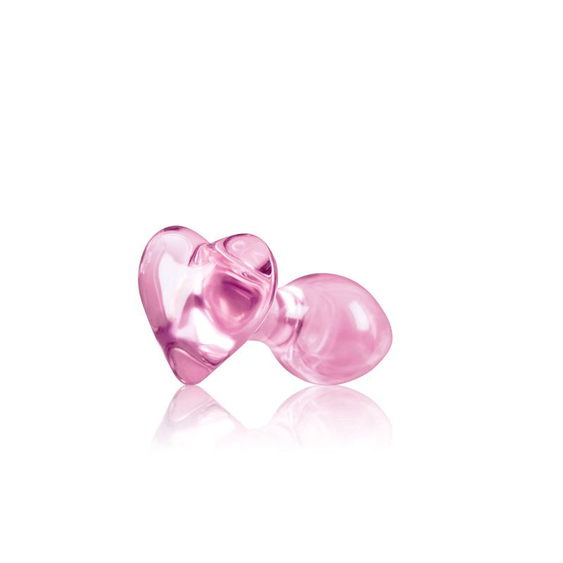 Crystal - Heart Glass Butt Plug - - Butt Plugs