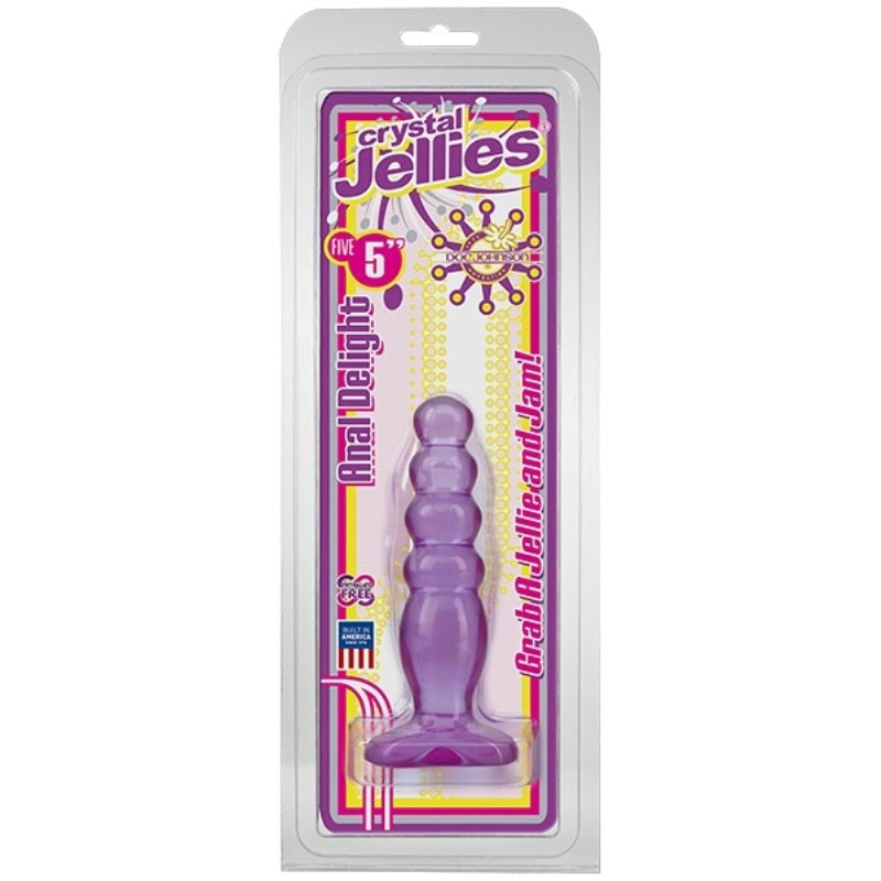 Crystal Jellies Anal Delight Purple Be Long and Stay Hard. - - Butt Plugs