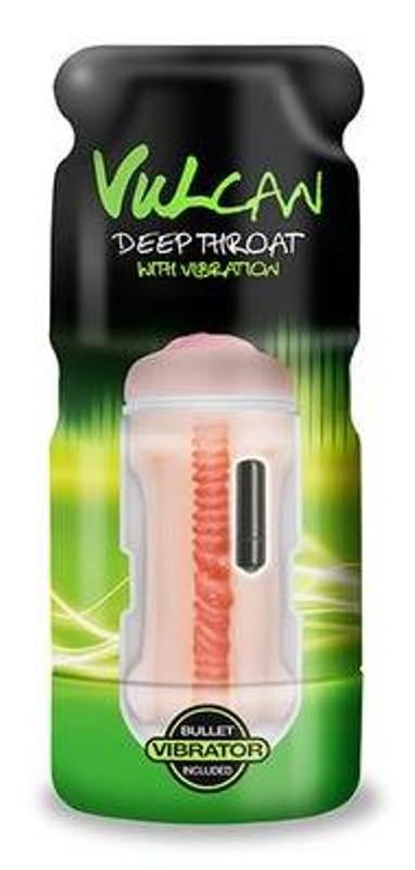 Cyberskin Vulcan Deep Throat Masturbator with Vibration - - Masturbators and Strokers