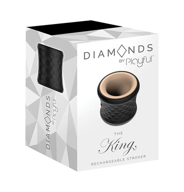 Diamonds by Playful The King Rechargeable Male Stroker - - Masturbators and Strokers