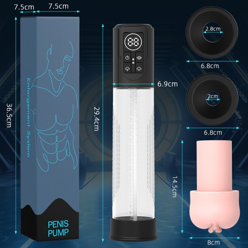 Digital Display Automatic Penis Pump - - Pumps, Extenders and Sleeves