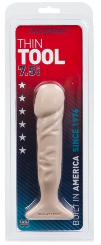 Doc Johnson Thin Tool Anal Pleasure Dildo Flesh - - Butt Plugs