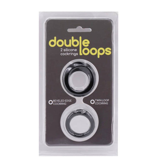 Double Loops Silicone Cockrings Set Weekend Ready Play - - Stretchy Cock Rings