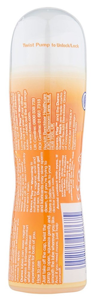 Durex Play Warming Lubricant 50ml Safe And Secure - - Water Based Lubes