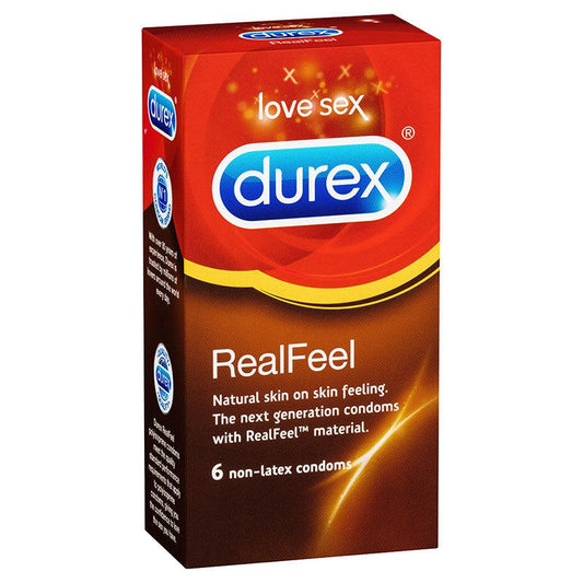Durex Real Feel Non-Latex 6 Pack Snug as Hell - - Condoms
