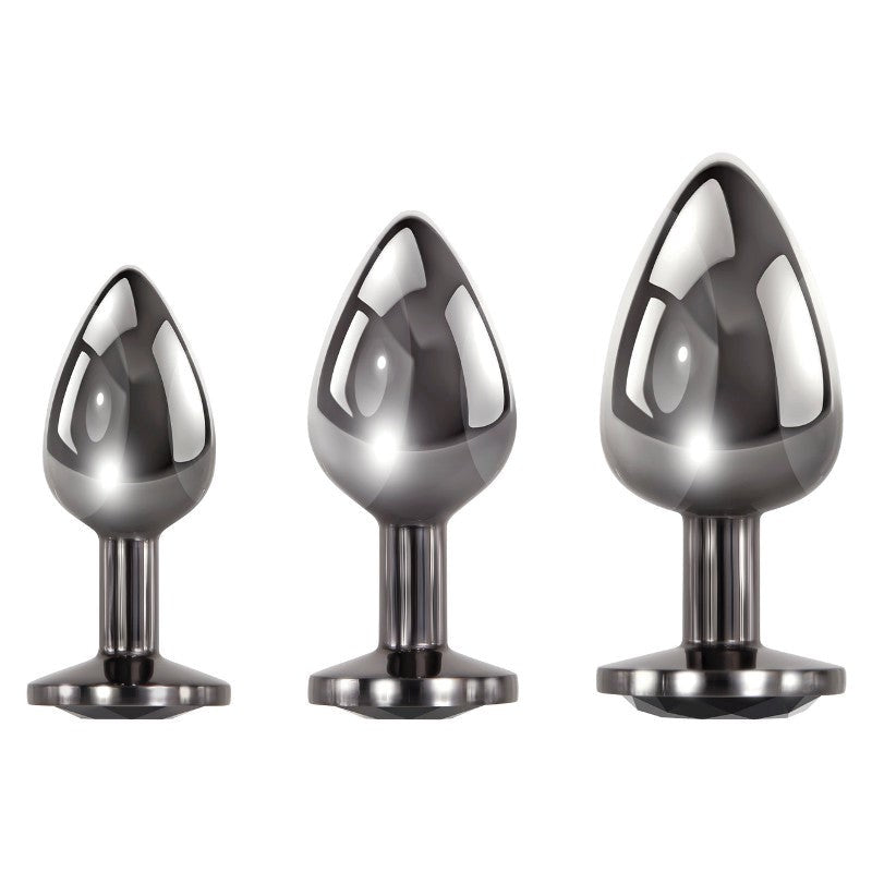 Evolved's Exquisite Black Gem Anal Plug Collection - - Butt Plugs