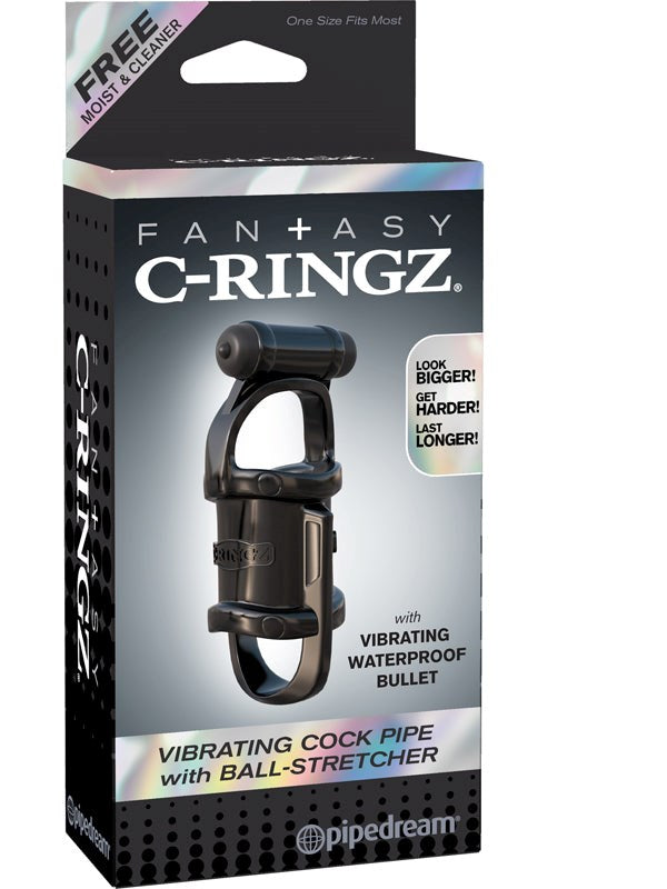 Fantasy C-Ringz Vibrating Cock Pipe & Ball Stretcher - - Vibrating Cock Rings