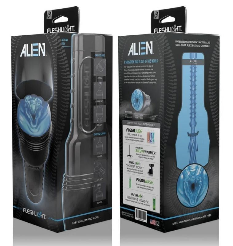 Fleshlight Freaks Alien - Blue Metallic - - Realistic Butts And Vaginas