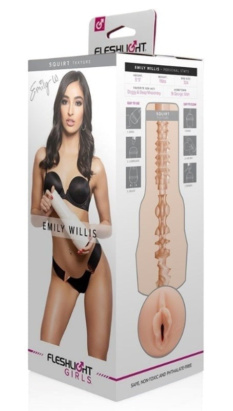 Fleshlight Girls Emily Willis Squirt Realistic Male Stroker Device - - Masturbators and Strokers