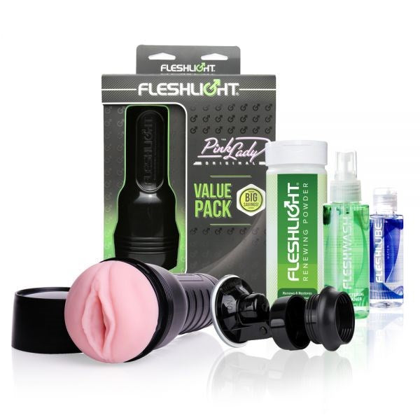 Fleshlight Pink Lady Original Masturbator and Lubricant Value Pack - - Masturbators and Strokers