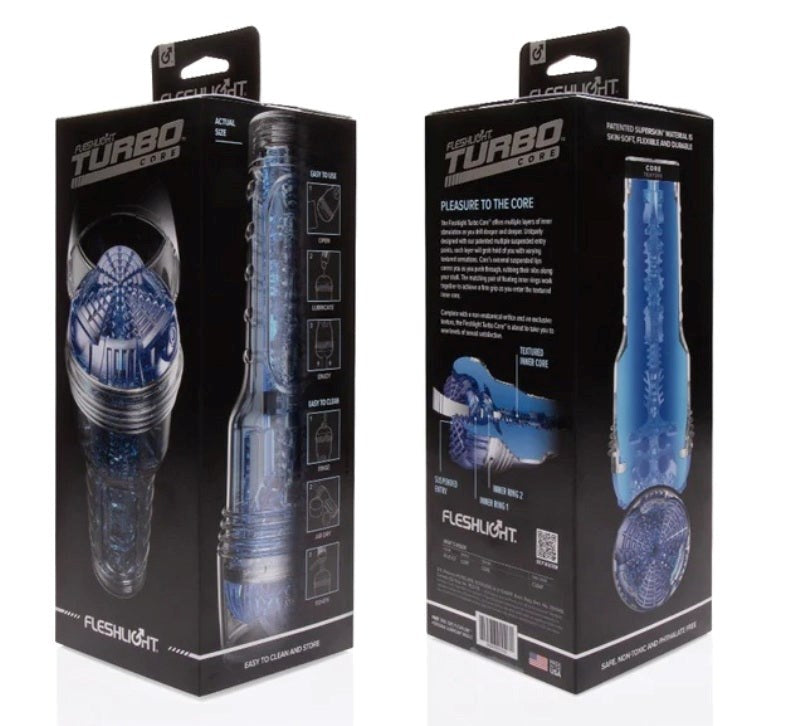 Fleshlight Turbo Core Male Masturbator Blue Ice - - Masturbators and Strokers