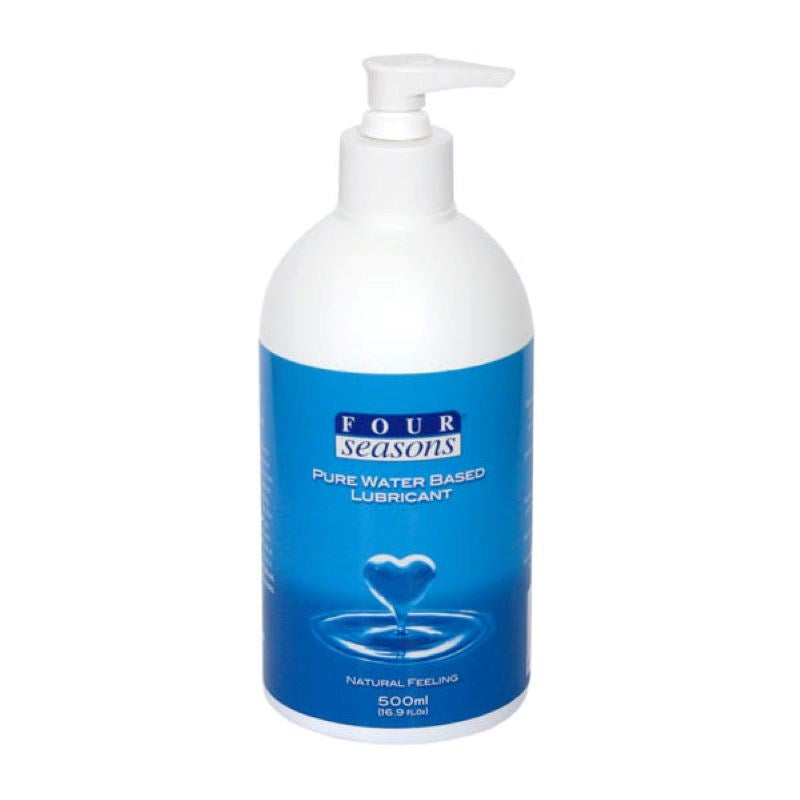 Four Seasons Water Based Lube - 500ml Pump Bottle - - Water Based Lubes