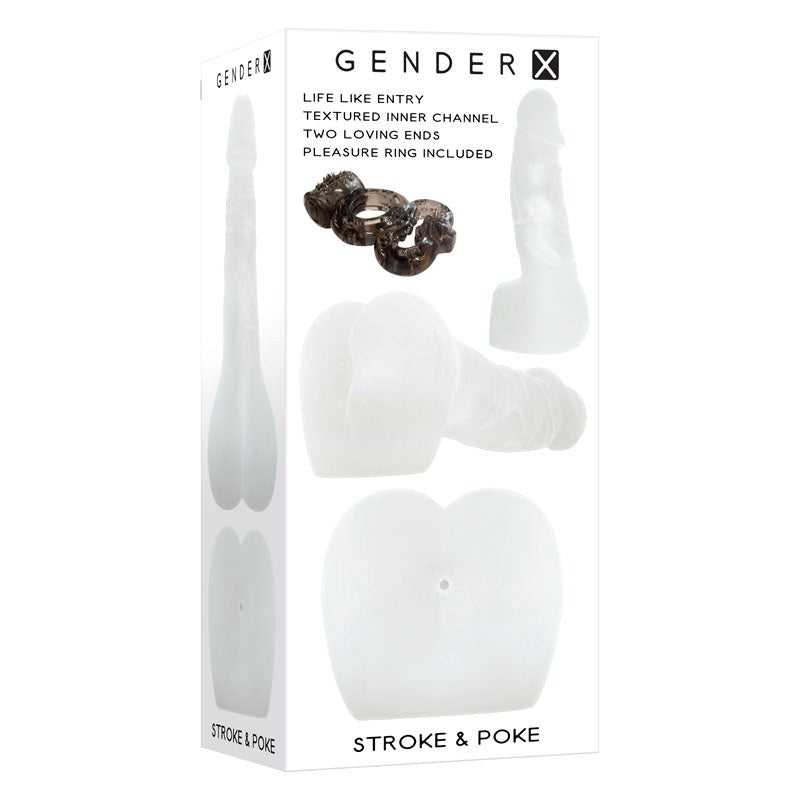 Gender X STROKE & POKE Stroker Dong Snug Fit CRings - - Masturbators and Strokers