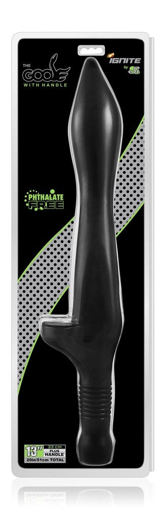 Ignite Small Goose with Handle Black Hot Seller Sex Toy - - Anal Dildos