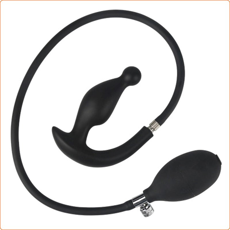 BDStyle Inflatable Dildo Prostate Butt Plug Manual Pump Control - - Butt Plugs