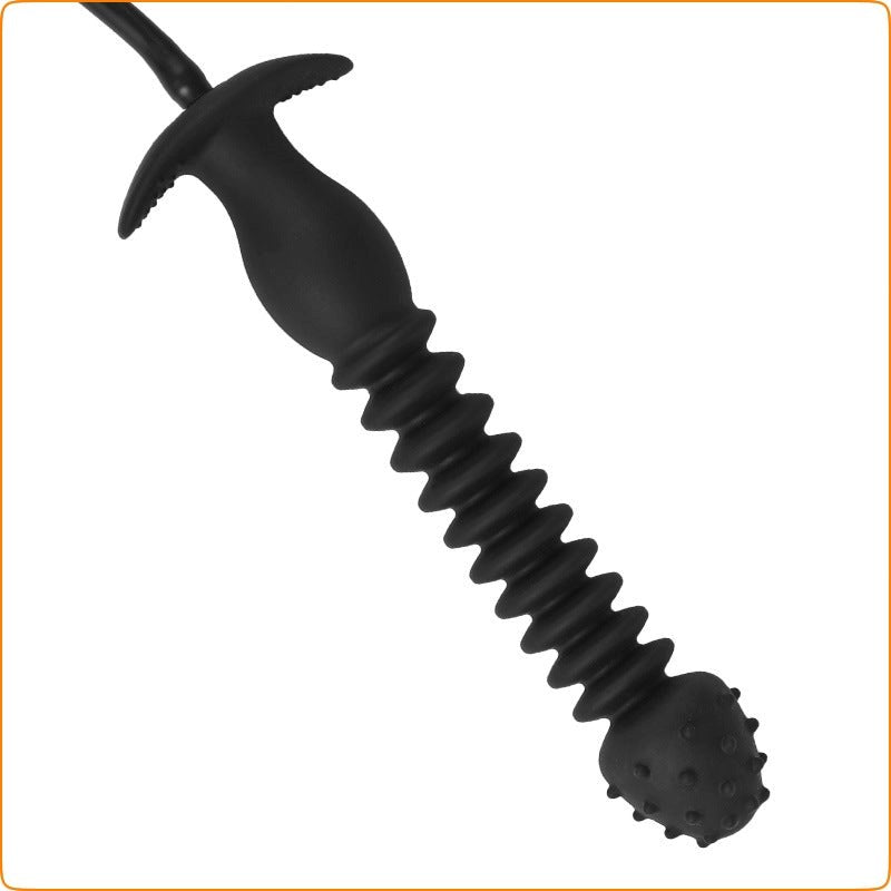 BDStyle Inflatable Dildo Thrusting Anal Plug with Dual Action Design - - Butt Plugs