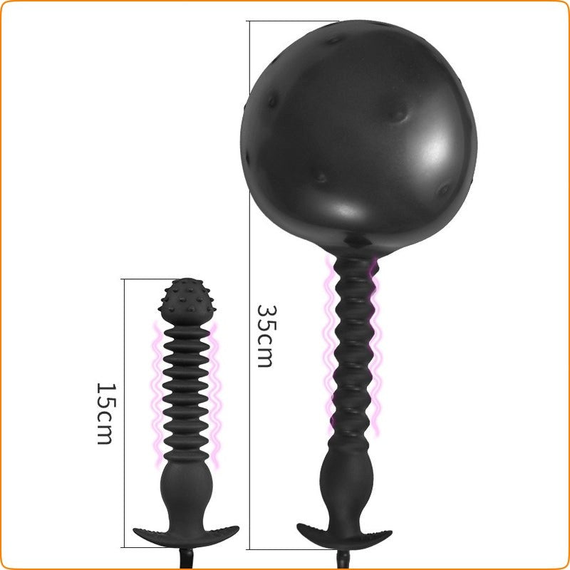 BDStyle Inflatable Dildo Thrusting Anal Plug with Dual Action Design - - Butt Plugs
